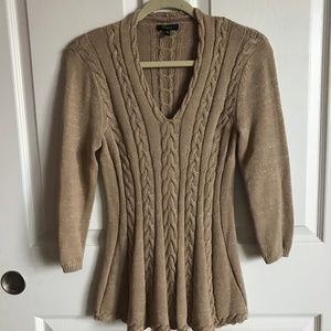 Taupe with Gold Fleck Sweater